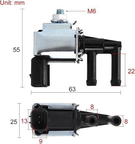 علبة معدنية للبخار تطهير صمام EGR فراغ مفتاح ملف لولبي ل Ma-z-d 6 626 MPV مياتا بروتج L4 RX-8 R2 استبدال K5T48279 Z504-18-741A جزء in Saudi Arabia