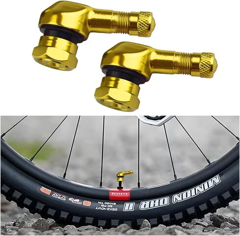 BESULEN 2PCS 90 درجة دراجة نارية الإطارات صمام ينبع، CNC سبائك الألومنيوم دراجة نارية عجلة الهواء ينبع محول الغطاء، موتوكروس الإطارات صمام زاوية لايحتاج، متوافق مع YZF750R YZF600R FZ1 (أسود) in Kuwait