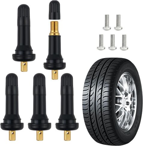 5PCS 20008 TPMS Valve Stem Replacement Kit,Snap-in Tubeless Valve Stems Compatible with Buick Cadillac Chrysler,Tire Valves Stems Car Accessories for Tire Pressure Monitor in Kuwait