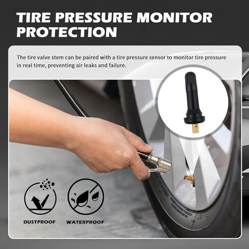 5PCS 20008 TPMS Valve Stem Replacement Kit,Snap-in Tubeless Valve Stems Compatible with Buick Cadillac Chrysler,Tire Valves Stems Car Accessories for Tire Pressure Monitor in Kuwait