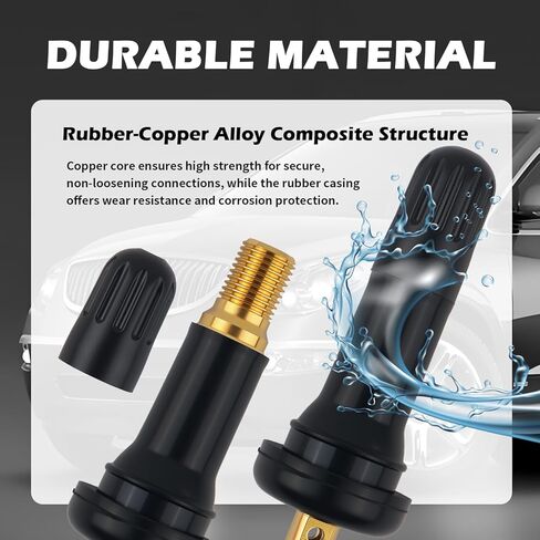 5PCS 20008 TPMS Valve Stem Replacement Kit,Snap-in Tubeless Valve Stems Compatible with Buick Cadillac Chrysler,Tire Valves Stems Car Accessories for Tire Pressure Monitor in Kuwait