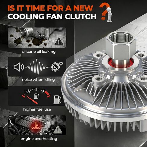 قابض مروحة تبريد المحرك GEARLAST متوافق مع Dodge Ram 1500 2500 3500 2009-2010، Dodge Pickup FULLSIZE/RAMCHARGER 2009-2017 يستبدل 55056840AC، 55056840AB، 55057087AA، 55057152AA، 55057153AA in Kuwait