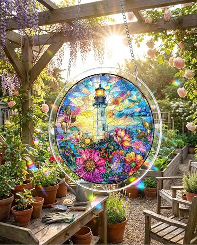 7.4in 83Pcs Handmade Craft Suncatcher Kit Santorini Blue Domes Serenity Relax Handmade Gift for Family and Friends in Kuwait