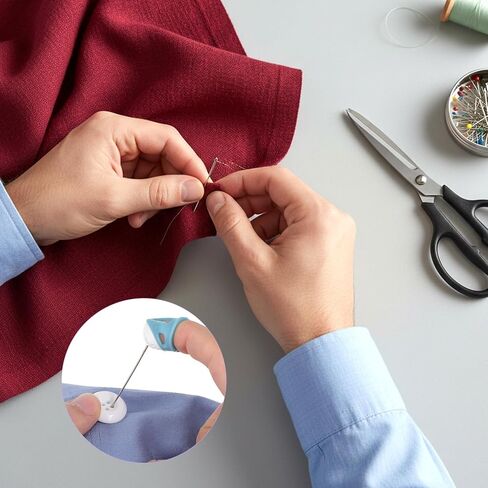 Thimble Finger Protector Set - 20 Pcs Silicone Thimble Fingertip Grips, 2 Different Sizes Colors, Non-Slip Thimbles for Hand Sewing & Embroidery, Sewing Finger Protector in Kuwait