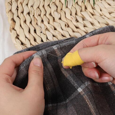 3 Rolls Thimble Tape for Hand Sewing Self Adhesive Finger Protection Tape, Breathable Knitting Thimble Craft Tapes for Quilting, Embroidery DIY Crafts (Yellow, Pink, White) in Kuwait