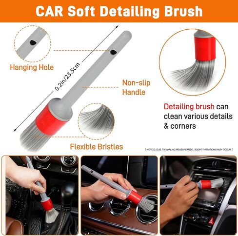XINDELL Windshield Cleaner Tool, Extendable Car Window Cleaning Kit with 360° Rotating Head, All Purpose 10pcs Interior Exterior Glass Cleaner for Cars Trucks SUVs, with Microfiber Pads & Towels in Kuwait