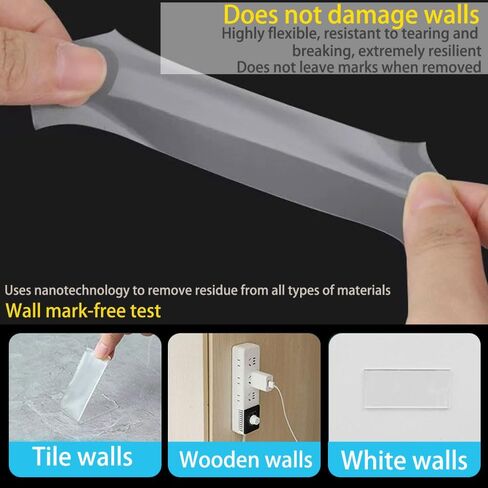 2 Rolls Double-Sided Mounting Tape (10FT), Multipurpose Removable Adhesive Foam Tape, Transparent, Household, Wide 20mm x Thickness 0.5mm in Kuwait