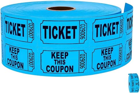 2000 Blue Raffle Tickets, 2 Rolls of 1000 – Double Tickets for Events, Fundraisers, Prizes, and More Yard, Garage & Car Drying 1 in Kuwait