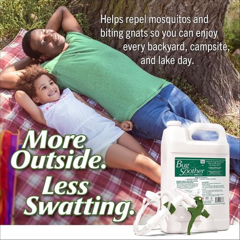 Bug Soother Spray 32 oz. - Natural Insect, Gnat and Mosquito Repellent & Deterrent with Essential Oils - 100% DEET-Free Safe Bug Spray for Adults, Kids, Pets, Environment - Made in USA… in Saudi Arabia