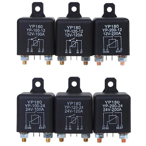 High Current 4 Pin Car Relay 12V 24V 200A 120A 100A Car Truck Motor Automotive Relay Continuous Type Automotive Car Relays (12V 100A) in Saudi Arabia