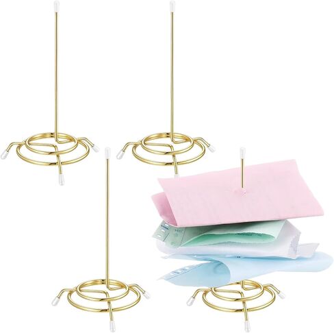 4 Pieces Ticket Stabber for Restaurant Gold Ticket Receipt Holder Check Spindle Desk Receipt Holder for Businesses Kitchen Office Meeting Rooms Memo Spike in Kuwait