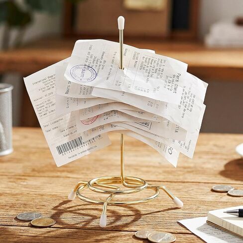 4 Pieces Ticket Stabber for Restaurant Gold Ticket Receipt Holder Check Spindle Desk Receipt Holder for Businesses Kitchen Office Meeting Rooms Memo Spike in Kuwait