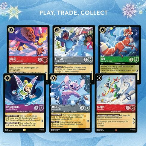 Ravensburger Disney Lorcana TCG: Winterspell Assorted Single Booster Pack (12 Cards) - Collectible Trading Cards - Ideal for Disney Fans & TCG Players - Suitable for Ages 8+ in Kuwait