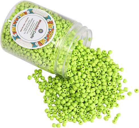 Mandala Crafts 11/0 Glass Seed Beads for Beadwork – 18000 Pcs 2mm Rainbow Round Small Rocaille Beads for Jewelry Making, Necklace Bracelet Earring Craft Supplies in Kuwait