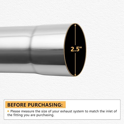 LCGP 2.5"OD 2 Pcs 45 Degree Exhaust Tube Made of High Quality Stainless Steel DIY Exhaust Pipe in Kuwait