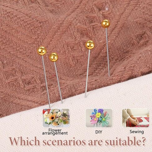 100 PCS Gold Pins Bouquet Pins Straight-Pins Sewing Gold Pin for Clothes with Pearlized Heads for Fabric Multipurpose Dressmaker Sewing Pin for Fabric Quilting Sequin Jewelry Decoration in Kuwait