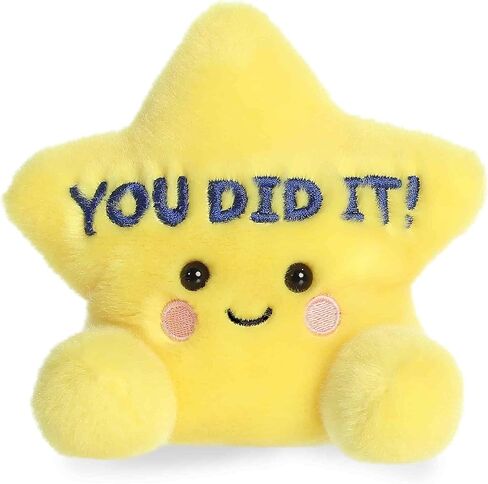 حيوان أورورا الرائع من Palm Pals You Did It Star المحشو - قطيفة ممتعة قابلة للجمع للأطفال والكبار - هدية المودة للتعبير عن التهاني - أصفر 12.7 سم in Kuwait