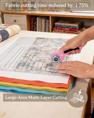 Upgrade Clear Stripology XL Slotted Quilting Ruler, 17-3/4" x 22" with Non-Slip Shatterproof Acrylic for Cutting Sewing Fabric Strips in Patchwork, Calibration Square Grid Template Marked up to 12.5" in Kuwait