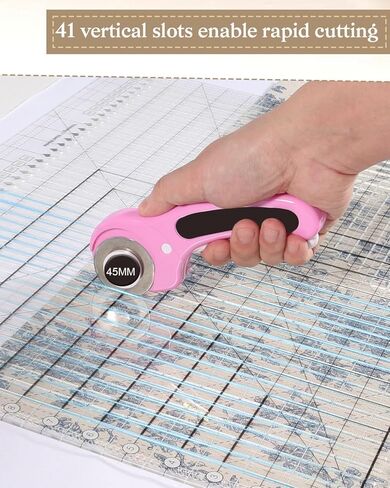 Upgrade Clear Stripology XL Slotted Quilting Ruler, 17-3/4" x 22" with Non-Slip Shatterproof Acrylic for Cutting Sewing Fabric Strips in Patchwork, Calibration Square Grid Template Marked up to 12.5" in Kuwait