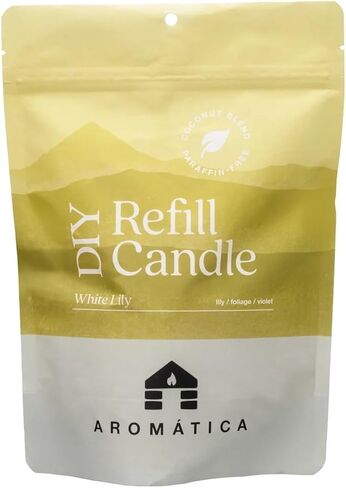 Bluecorn Aromática Ponderosa Pine Scented Candle Refill Kit – Pine, Fir Needle, Cedar & Cypress | Essential Oils | Clean-Burning Coconut Wax | 100% Compostable Pouch | DIY Candle Refill | Made in USA in Saudi Arabia