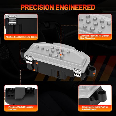 مقاوم محرك منفاخ HVAC متوافق مع Chrysler 300 Dodge Challenger Charger 2014-2017/2019-2023، Durango 2014-2025، Jeep Grand Cherokee 2014-2021، يستبدل # RU868، 68224171AA، 22958112 in Kuwait