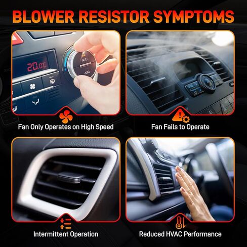مقاوم محرك منفاخ HVAC متوافق مع Chrysler 300 Dodge Challenger Charger 2014-2017/2019-2023، Durango 2014-2025، Jeep Grand Cherokee 2014-2021، يستبدل # RU868، 68224171AA، 22958112 in Kuwait