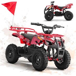 مركبة هوفر هارت الكهربائية، 4 عجلات كهربائية للأطفال، 4X4 رباعية الأوساخ، محرك بدون فرش بقدرة 500 وات مع إطار معدني كبير، فرامل قرصية، زنبرك ممتص للصدمات (أخضر) in Kuwait