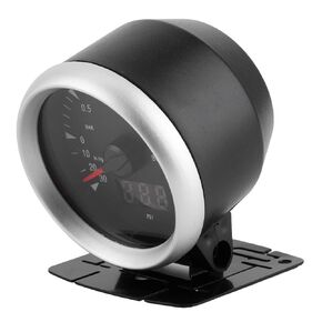 60mm 12V Universal Car Turbo Boost Gauge, Peak Value Display with LED Light for Most 12V Cars, Measurement Range 30 to 2.5 BAR in Kuwait