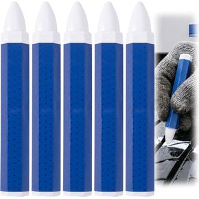 5 Pcs White Tire Marker, 3.94 x 0.59 Inch Tire Marking Crayons for Rubber Leather, Industrial Wax Crayon Sticks Marking Tools for Automotive Construction Outdoor in Kuwait