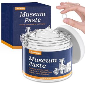 Exhibits Fixing Gel for Museum 200g (6.76oz) - Removable & Reusable Museum Putty, Quake Hold Museum Wax Adhesive to Secure Glass, Antiques, Collectibles & Decor, No Residue Exhibit Gel in Kuwait