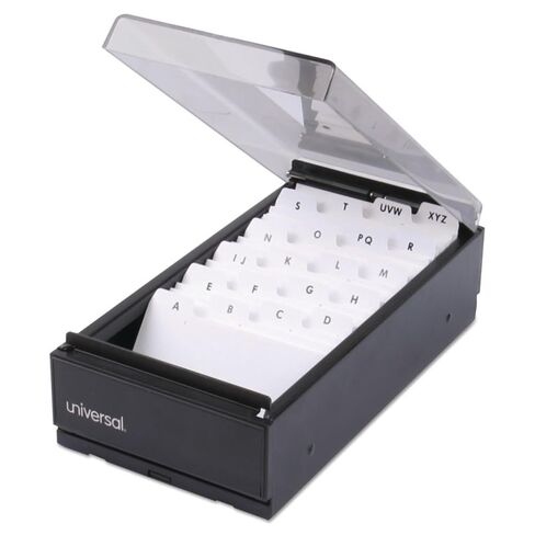 Janitorial Supplies UNV10601 - Covered Tray Business Card File - Universal High-Capacity Business Card File - Each in Kuwait