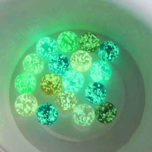 10Pcs Gold Marbles Glow in The Dark Marbles for Glass Glass Ball Luminous Ball Runs for Marble Games DIY and Home Decoration Dice and Marble Games(12mm/0.47in) in Kuwait