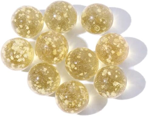 10Pcs Gold Marbles Glow in The Dark Marbles for Glass Glass Ball Luminous Ball Runs for Marble Games DIY and Home Decoration Dice and Marble Games(12mm/0.47in) in Kuwait