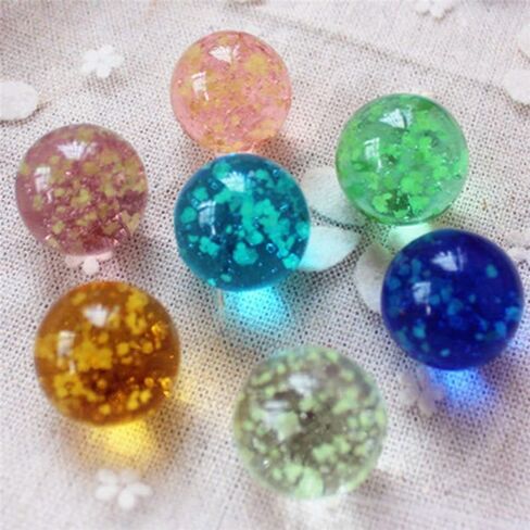 10Pcs Gold Marbles Glow in The Dark Marbles for Glass Glass Ball Luminous Ball Runs for Marble Games DIY and Home Decoration Dice and Marble Games(12mm/0.47in) in Kuwait