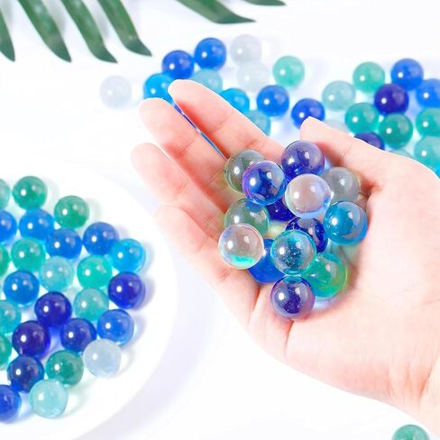 1000 PCS Glass Marbles Bulk, 0.63 Inch Cat Eye Colored Marbles, Mixed Colors 16mm, Decorative Marbles for Vase Fillers, Marble Games, Aquarium, Chinese Checkers, Kids Toys in Kuwait