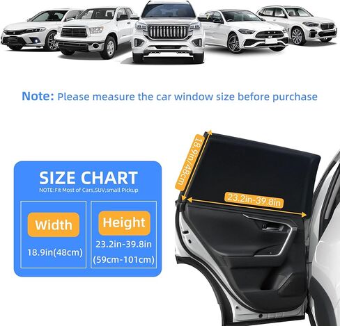 2026 New Upgrade Car Window Shades, 2 Pack Side Car Window Sun Shades for Camping, UV Protection Breathable Mesh Baby Window Covers, Window Screen for Car, Truck, SUV, Protect Privacy for Kids, Family in Saudi Arabia