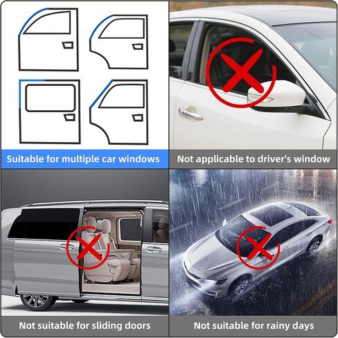 2026 New Upgrade Car Window Shades, 2 Pack Side Car Window Sun Shades for Camping, UV Protection Breathable Mesh Baby Window Covers, Window Screen for Car, Truck, SUV, Protect Privacy for Kids, Family in Saudi Arabia