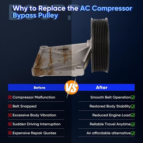 ECCPP A/C ضاغط تجاوز بكرة يناسب 1996-2002 ل دودج رام 2500 5.9L 1996-2002 ل دودج رام 3500 5.9L 34229 in Kuwait