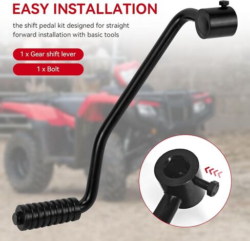 رافعة ناقل الحركة 350 ترس لسيارة Honda Foreman Rancher 350 450 500 ES، مجموعة تحويل ناقل الحركة، جزء تجاوز دواسة التحول لموديلات Honda ES، أسود، عبوة واحدة in Kuwait