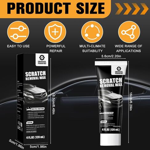 2Pcs Car Scratch Remover Wax, Universal Premium Polishing Compound for Deep Scratches, with two Sponge, Scratch Removal Wax(120 ML) in Kuwait