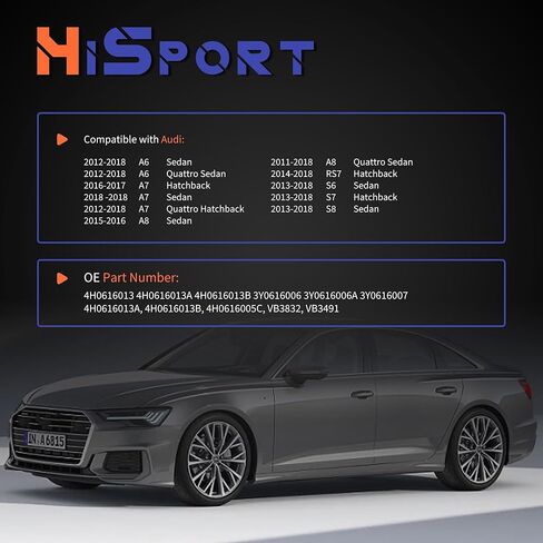 HiSport تعليق الهواء الملف اللولبي كتلة الصمام 4H0616013A استبدال لأودي A6 A7 A8 Quattro RS7 S6 S7 S8 D4 4H يستبدل 4H0616013 4H0616013B in Kuwait