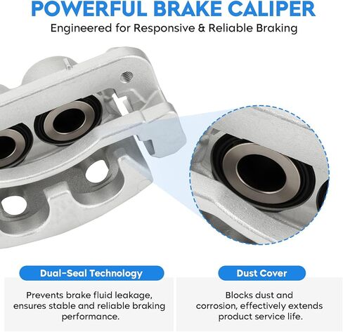 Front Brake Caliper for Chevy Silverado 1500 2008-18, Tahoe 08-20, Suburban, for GMC Sierra 1500, Yukon/Yukon XL, for Cadillac Escalade ESV/EXT, Replace 18-B4918A/18-B4919A, 2PCS w/Bracket in Kuwait