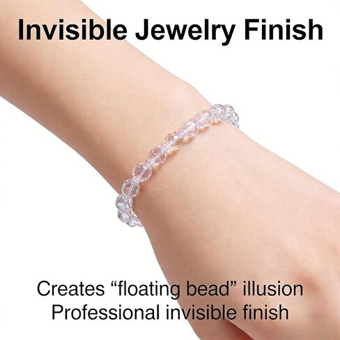 0.7mm Stretch Nylon Beading Cord, 328 Feet Clear Elastic String for DIY Jewelry Making, Bracelets, Necklaces, Flexible, Strong, Smooth Thread for Beads & Pendants in Kuwait