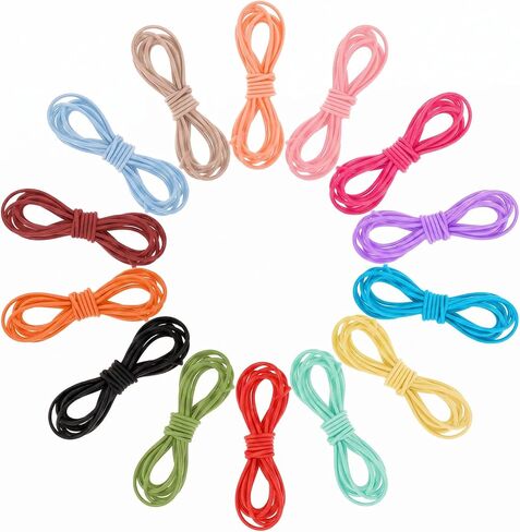 153 Yards 2mm Elastic Band Cord Bracelet String Rubber Rope 14 Colors 33ft/roll for Bracelet, Necklace, Beading, Jewelry Making (Bright Colors) in Kuwait