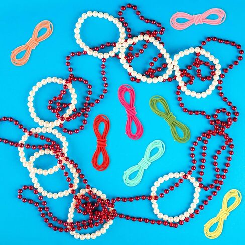 153 Yards 2mm Elastic Band Cord Bracelet String Rubber Rope 14 Colors 33ft/roll for Bracelet, Necklace, Beading, Jewelry Making (Bright Colors) in Kuwait