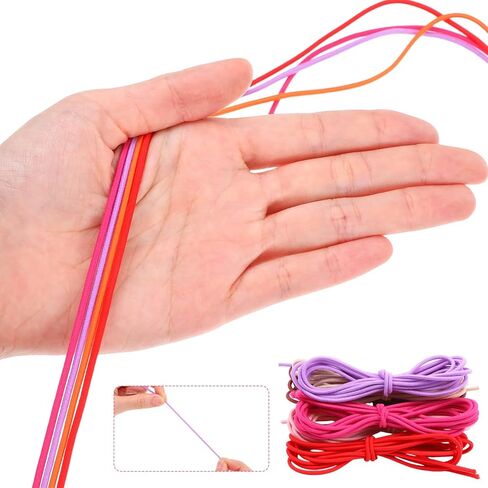 153 Yards 2mm Elastic Band Cord Bracelet String Rubber Rope 14 Colors 33ft/roll for Bracelet, Necklace, Beading, Jewelry Making (Bright Colors) in Kuwait