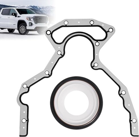 Rear Main Bearing Oil Seal Gasket Crankshaft Set BS 40640 Compatible with GM LS LS1 2 3 6 LQ9 LQ4 4.8L 5.3L 5.7L 6.0L 6.2L for Chevy for Silverado for Suburban 635-518 Engine in Kuwait