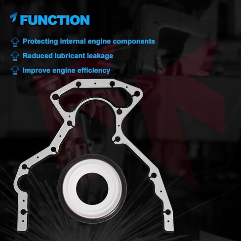 Rear Main Bearing Oil Seal Gasket Crankshaft Set BS 40640 Compatible with GM LS LS1 2 3 6 LQ9 LQ4 4.8L 5.3L 5.7L 6.0L 6.2L for Chevy for Silverado for Suburban 635-518 Engine in Kuwait