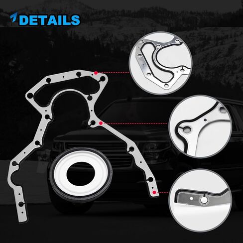 Rear Main Bearing Oil Seal Gasket Crankshaft Set BS 40640 Compatible with GM LS LS1 2 3 6 LQ9 LQ4 4.8L 5.3L 5.7L 6.0L 6.2L for Chevy for Silverado for Suburban 635-518 Engine in Kuwait