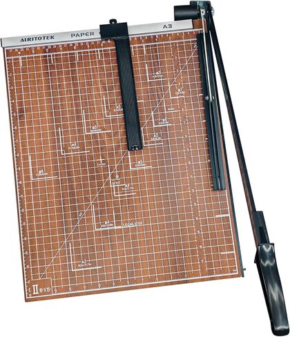 A3 Guillotine Paper Cutter Trimmer, 18" Wood Paper Trimmer for Office and Crafts, 10-12 Sheets Capacity (Wooden) in Kuwait